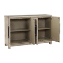  Coast2Coast Hollow 95423 Smokey Beige Transitional Four Door Credenza IMAGE 4