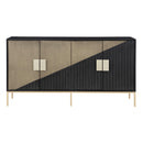  Coast2Coast Phoenix 95424 Midnight Hour & Champagne Transitional Four Door Credenza IMAGE 2