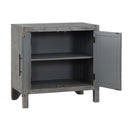  Coast2Coast La Jara 95435 Grey Transitional Two Door Cabinet IMAGE 4