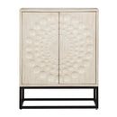  Coast2Coast Hotchkiss 95436 Cream Transitional Two Door Bar Cabinet IMAGE 2
