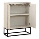  Coast2Coast Hotchkiss 95436 Cream Transitional Two Door Bar Cabinet IMAGE 4