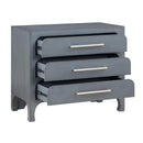  Coast2Coast Chelsea 95438 Burnished Grey Transitional Three Drawer Accent Chest IMAGE 4