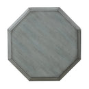  Coast2Coast Idalia 95443 Blue-Grey Traditional Octagonal Accent Table IMAGE 3