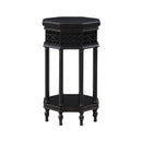  Coast2Coast Coalmont 95444 Distressed Black Traditional Octagonal Accent Table IMAGE 1