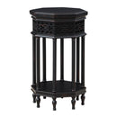  Coast2Coast Coalmont 95444 Distressed Black Traditional Octagonal Accent Table IMAGE 2
