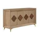  Coast2Coast Sherwood 95449 Wheat Brown Transitional Four Door Credenza IMAGE 1