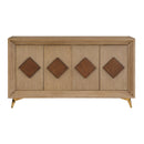 Coast2Coast Sherwood 95449 Wheat Brown Transitional Four Door Credenza IMAGE 2
