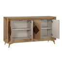  Coast2Coast Sherwood 95449 Wheat Brown Transitional Four Door Credenza IMAGE 4