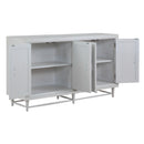  Coast2Coast Winborne 95452 Whitewash Transitional Four Door Credenza IMAGE 4