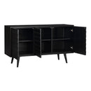  Coast2Coast Meeko 95453 Black Rub-Through Transitional Three Door Credenza IMAGE 4