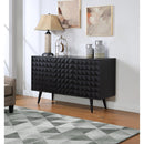  Coast2Coast Meeko 95453 Black Rub-Through Transitional Three Door Credenza IMAGE 6