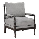  Coast2Coast Middlebury 95460 Dark Brown and Grey Transitional Accent Chair IMAGE 1