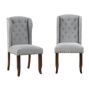  Coast2Coast Edmund 95465 Brown and Grey Traditional Accent Dining Chair - Set of Two IMAGE 1
