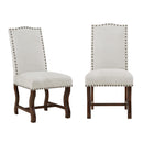  Coast2Coast Hamilton 95466 Brown and Oatmeal Traditional Accent Dining Chair - Set of Two IMAGE 1