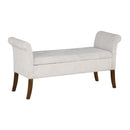  Coast2Coast Alahambra 95468 Brown and Cream Transitional Accent Storage Bench IMAGE 1