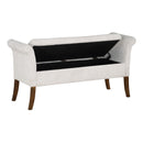  Coast2Coast Alahambra 95468 Brown and Cream Transitional Accent Storage Bench IMAGE 5