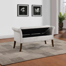  Coast2Coast Alahambra 95468 Brown and Cream Transitional Accent Storage Bench IMAGE 7