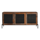  Coast2Coast Halifax 97516 Greystone and Black Powdercoat Farmhouse Three Door Credenza IMAGE 2