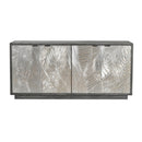  Coast2Coast Ersa 97520 Weathered Grey and Silver Transitional Four Door Credenza IMAGE 2