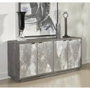  Coast2Coast Ersa 97520 Weathered Grey and Silver Transitional Four Door Credenza IMAGE 7