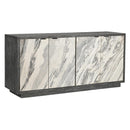  Coast2Coast Sculpter 97521 Greys and White Transitional Four Door Credenza IMAGE 1
