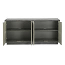  Coast2Coast Sculpter 97521 Greys and White Transitional Four Door Credenza IMAGE 4