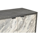  Coast2Coast Sculpter 97521 Greys and White Transitional Four Door Credenza IMAGE 6