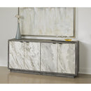  Coast2Coast Sculpter 97521 Greys and White Transitional Four Door Credenza IMAGE 7