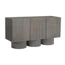  Coast2Coast Telesto 97523 Grey Transitional Three Door Credenza IMAGE 1