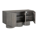  Coast2Coast Telesto 97523 Grey Transitional Three Door Credenza IMAGE 4
