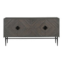  Coast2Coast Umbriel 97524 Grey and Black Transitional Four Door Credenza IMAGE 2