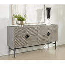  Coast2Coast Umbriel 97524 Grey and Black Transitional Four Door Credenza IMAGE 7