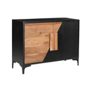  Coast2Coast Methone 97544 Natural and Black Transitional Two Door Cabinet IMAGE 1
