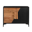  Coast2Coast Methone 97544 Natural and Black Transitional Two Door Cabinet IMAGE 2
