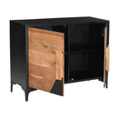  Coast2Coast Methone 97544 Natural and Black Transitional Two Door Cabinet IMAGE 4