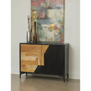  Coast2Coast Methone 97544 Natural and Black Transitional Two Door Cabinet IMAGE 6