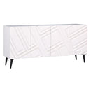  Coast2Coast Ganawick 97570 White Transitional Four Door Credenza IMAGE 1