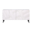  Coast2Coast Ganawick 97570 White Transitional Four Door Credenza IMAGE 2