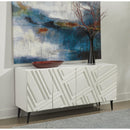  Coast2Coast Ganawick 97570 White Transitional Four Door Credenza IMAGE 6