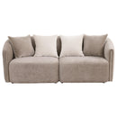  Coaster Furniture Townsend 504754 Chenille Upholstered Rolled Arm Sofa - Latte IMAGE 3