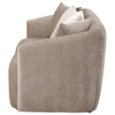  Coaster Furniture Townsend 504754 Chenille Upholstered Rolled Arm Sofa - Latte IMAGE 5