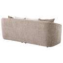  Coaster Furniture Townsend 504754 Chenille Upholstered Rolled Arm Sofa - Latte IMAGE 7