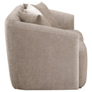  Coaster Furniture Townsend 504755 Chenille Upholstered Rolled Arm Loveseat - Latte IMAGE 7