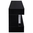  Coaster Furniture Vallerie 710022 71" TV Stand with Visual Flame Box - Black IMAGE 6