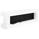  Coaster Furniture Vallerie 710023 71" TV Stand with Visual Flame Box - White IMAGE 5