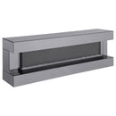  Coaster Furniture Vallerie 710021 71" TV Stand with Visual Flame Box - Grey Mirror IMAGE 1