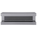  Coaster Furniture Vallerie 710021 71" TV Stand with Visual Flame Box - Grey Mirror IMAGE 3