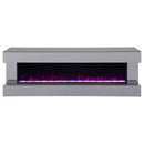  Coaster Furniture Vallerie 710021 71" TV Stand with Visual Flame Box - Grey Mirror IMAGE 4
