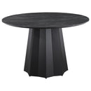  Coaster Furniture Camden 105780 Round 48-inch Faux Marble Top Dining Table - Black IMAGE 1