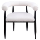  Coaster Furniture Dunmore 105782 Boucle Upholstered Dining Arm Chair - Cream IMAGE 3
